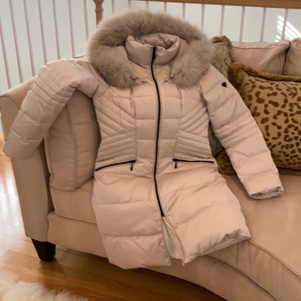 Womens 1Madison puffer coat off white Ivory